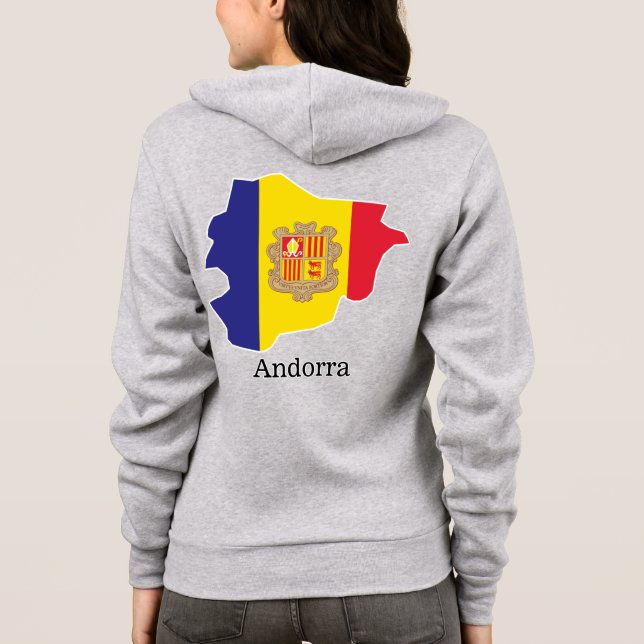 Flaggen und Länder Andorra Hoodie (Rückseite)