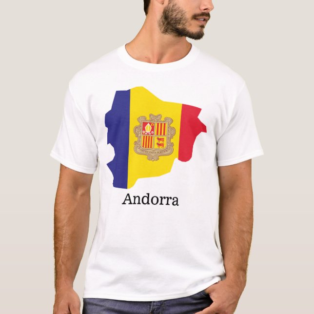 Flaggen und Länder T - Shirt Andorra (Vorderseite)