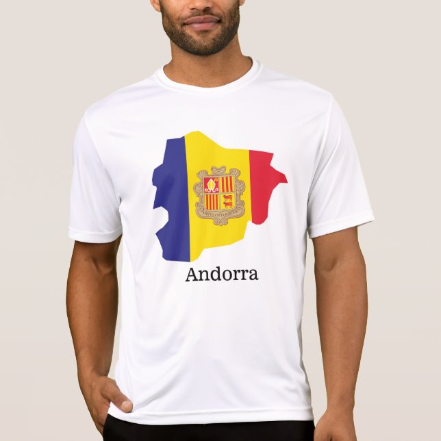 Flaggen und Länder T - Shirt Andorra (Vorderseite)