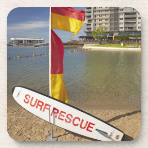 Flaggen und Surf-Rettungsboard Getränkeuntersetzer