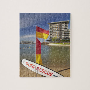 Flaggen und Surfbrett Puzzle