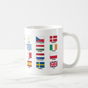 Flaggen von 28 europäischen Gewerkschaft Kaffeetasse
