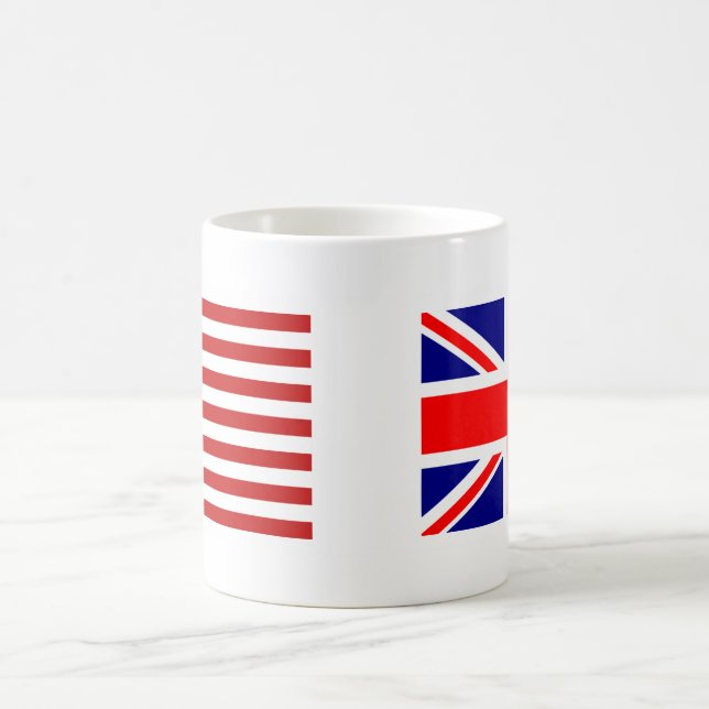Flaggen von Großbritannien und den USA Side Tasse (Mittel)