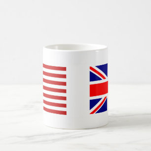 Flaggen von Großbritannien und den USA Tasse