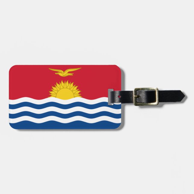 Flaggen von Kiribati Easy ID Personal Gepäckanhänger (Vorderseite horizontal)
