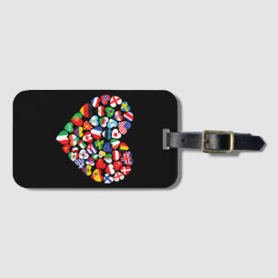 Flaggen von Ländern der internationalen Flagge Gepäckanhänger