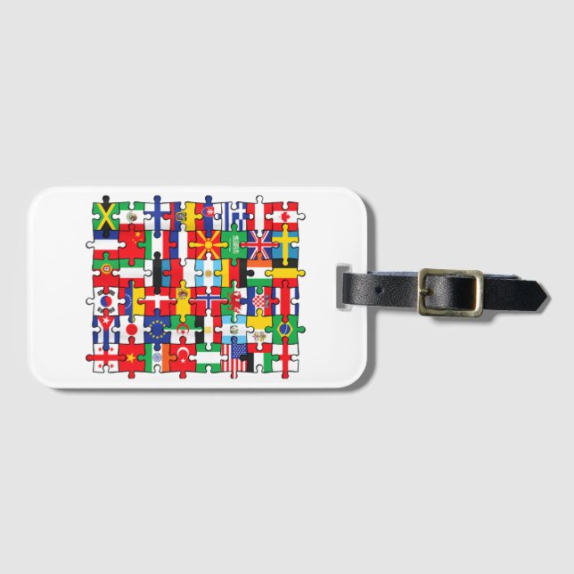 Flaggen von Ländern der internationalen Flagge Gepäckanhänger (Vorderseite (Horizontal))