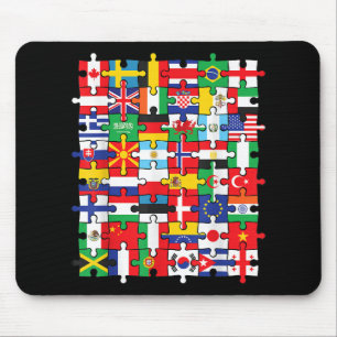 Flaggen von Ländern der internationalen Flagge Mousepad