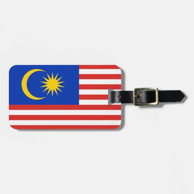 Flaggen von Malaysia Easy ID Personal Gepäckanhänger (Vorderseite horizontal)