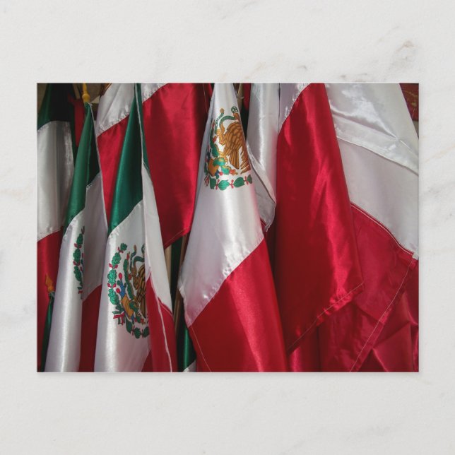 Flaggen von Mexiko Postkarte (Vorderseite)