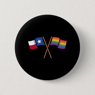 Flaggen von Pride Texas Design für stolze LGBT+ Te Button