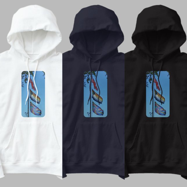 Flaggen von Pride USA Rainbow Peace Bar Brotherhoo Hoodie (Von Creator hochgeladen)