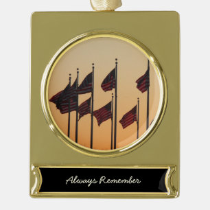 Flaggen von Sunset American Patriotic USA Banner-Ornament Gold