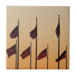 Flaggen von Sunset American Patriotic USA Fliese