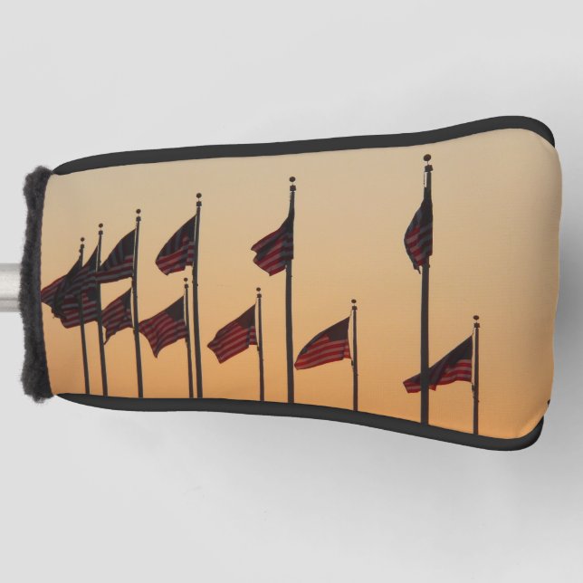 Flaggen von Sunset American Patriotic USA Golf Headcover (Vorderseite)