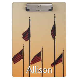 Flaggen von Sunset American Patriotic USA Klemmbrett