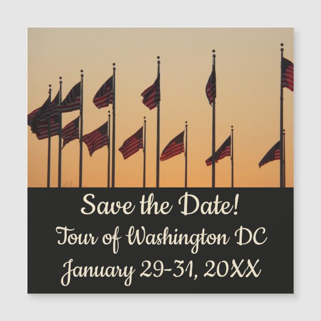 Flaggen von Sunset American Patriotic USA Magnetkarte (Vorderseite)