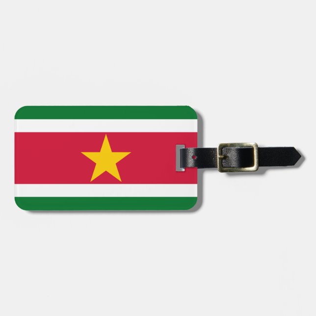 Flaggen von Suriname Easy ID Personal Gepäckanhänger (Vorderseite horizontal)