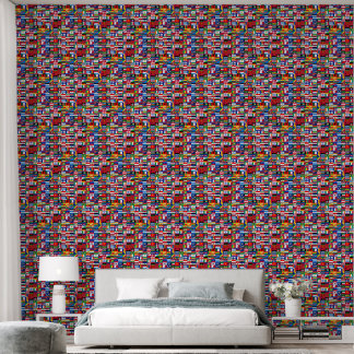 Flaggen Wallpaper, Stylische alle Flaggen Wanddeko Tapete