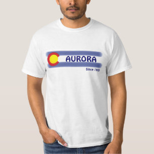 Flaggen-Wertt-stück Aurora-Colorados lokales T-Shirt