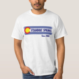Flaggen-Wertt-stück Steamboat Springs Colorado T-Shirt