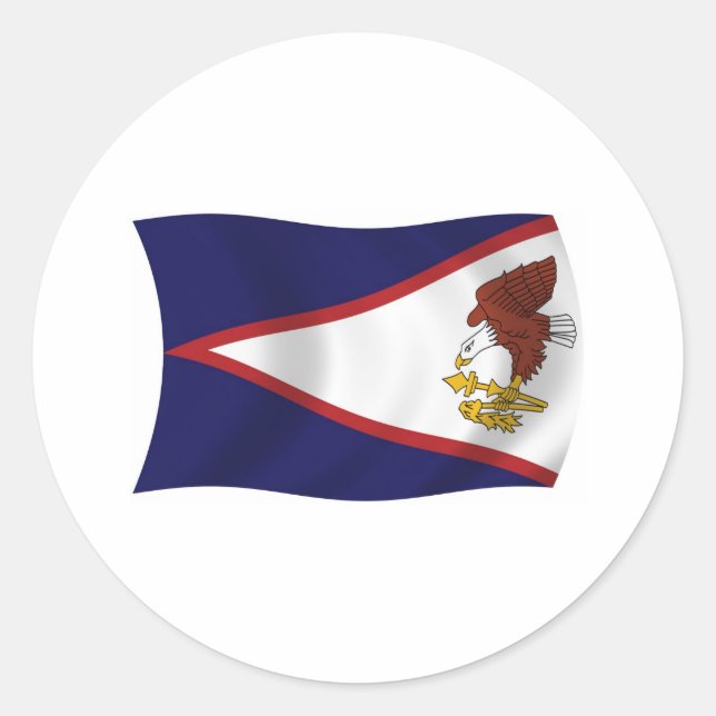 Flaggenaufkleber Amerikanisch-Samoa Runder Aufkleber (Vorderseite)