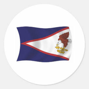 Flaggenaufkleber Amerikanisch-Samoa Runder Aufkleber