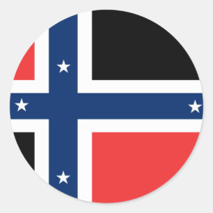 Flaggenaufkleber der Bouvet-Insel Runder Aufkleber