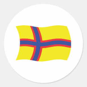 Flaggenaufkleber der Ingrischen Finnen Runder Aufkleber