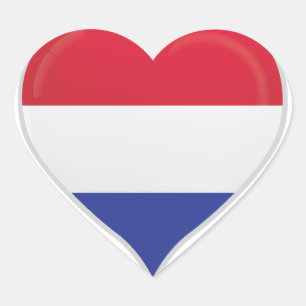 Flaggenaufkleber der niederländischen Liebe Herz-Aufkleber