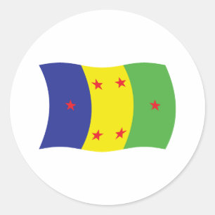 Flaggenaufkleber des Ogoni-Volkes Runder Aufkleber