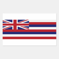 Flaggenaufkleber des Staates Hawaii