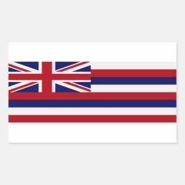 Flaggenaufkleber des Staates Hawaii Rechteckiger Aufkleber