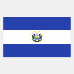 Flaggenaufkleber El Salvador Rechteckiger Aufkleber