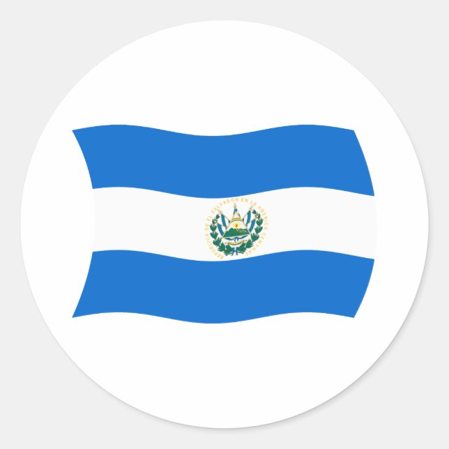 Flaggenaufkleber El Salvador Runder Aufkleber (Vorderseite)