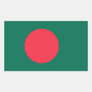 Flaggenaufkleber für Bangladesch Rechteckiger Aufkleber