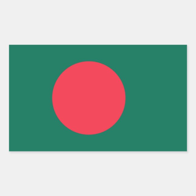 Flaggenaufkleber für Bangladesch Rechteckiger Aufkleber (Vorderseite)