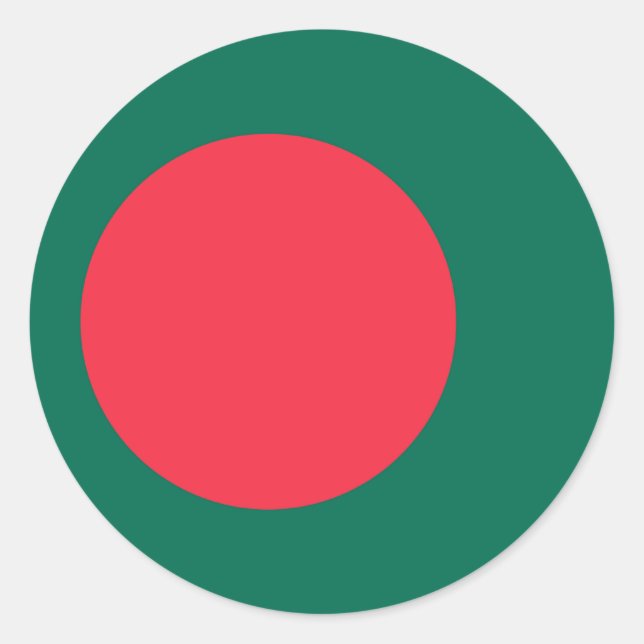 Flaggenaufkleber für Bangladesch Runder Aufkleber (Vorderseite)