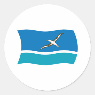 Flaggenaufkleber für Midway Island Runder Aufkleber