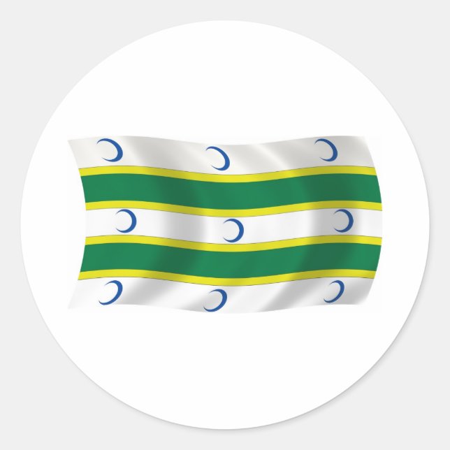 Flaggenaufkleber Runder Aufkleber (Vorderseite)