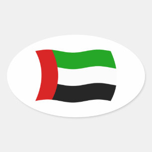 Flaggenaufkleber Vereinigte Arabische Emirate Ovaler Aufkleber