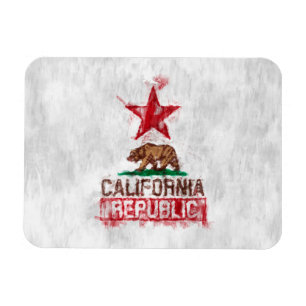 Flaggenbär der Republik Kalifornien im Stil der Ma Magnet