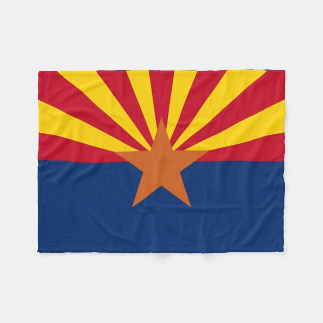 Flaggenbild des Staates Arizona Fleecedecke (Vorderseite (Horizontal))