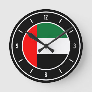 FlaggenElegant der Vereinigten Arabischen Emirate Runde Wanduhr