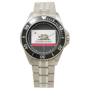 Flaggenentwurf des kalifornischen Staates Armbanduhr