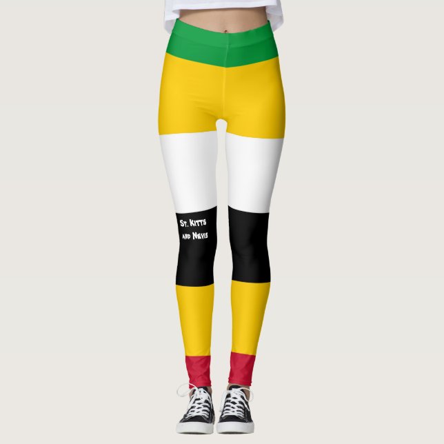 Flaggenfarben von St. Kitts Leggings (Vorderseite)