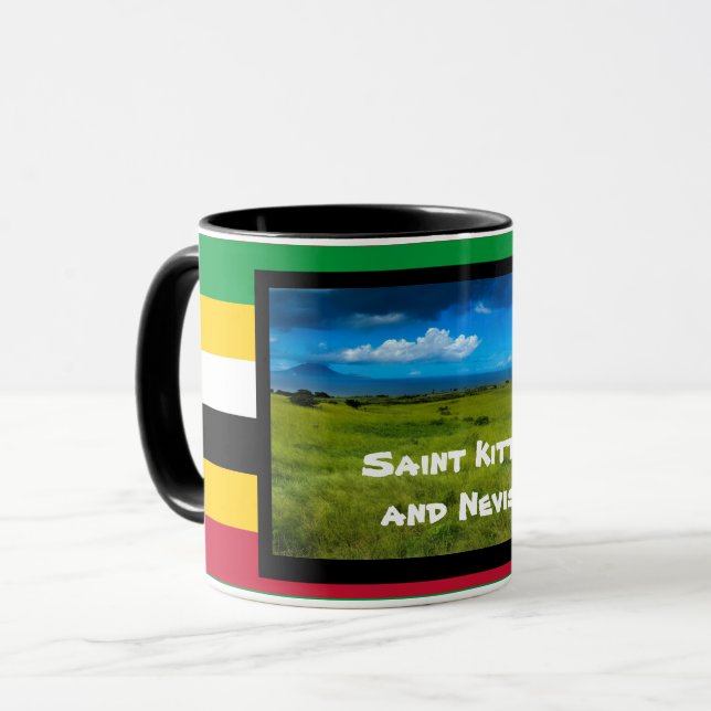Flaggenfarben von St. Kitts Tasse (Vorderseite Links)