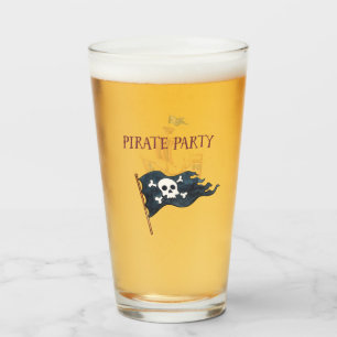 Flaggenflagge des Party Pirate Glas