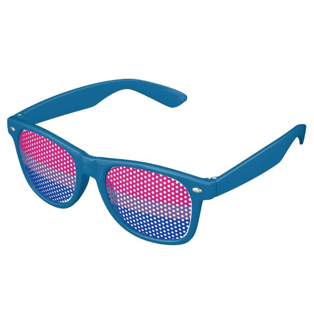 Flaggenflagge für Bisexualität Party Shades Partybrille (Schrägansicht)
