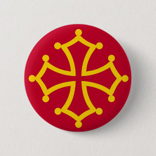 Flaggenfrankreich-Landes Midis Pyrenäen Button